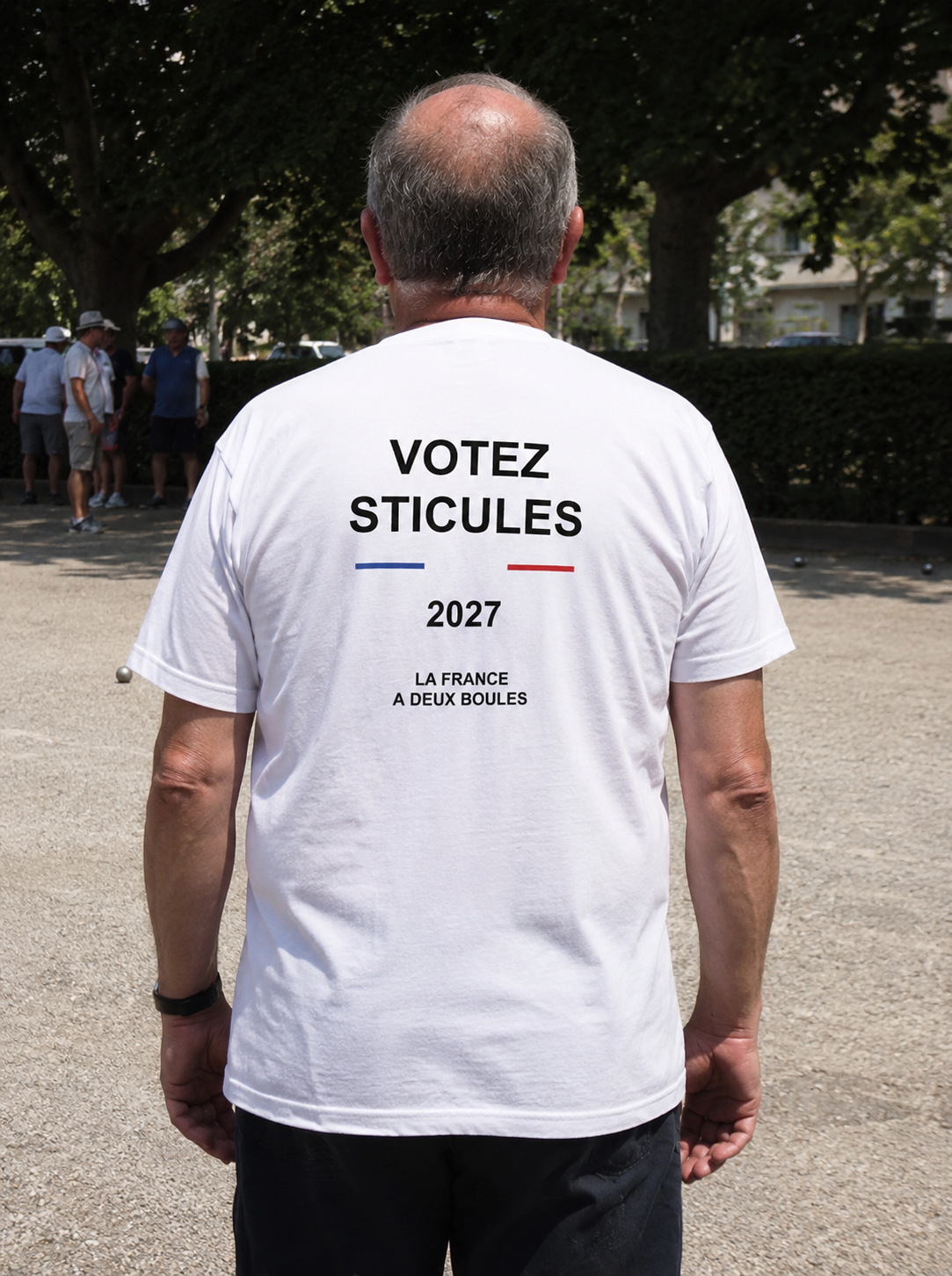 T-shirt "Votez sticules 2027" Imprimé arrière